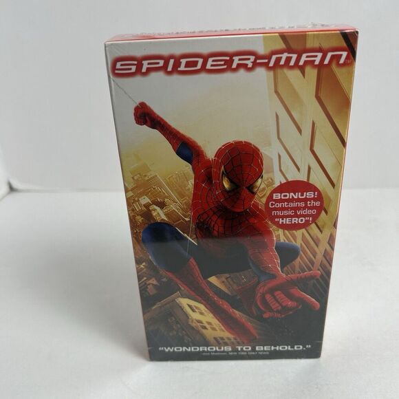 SEALED Spider-Man (VHS, 2002) Brand New Peter Parker with Bonus Music Watermarks - Picture 1 of 7